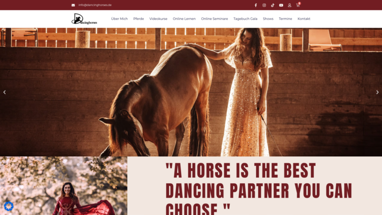 Website Dancing Horses – Referenz Webdesign Eggert Media
