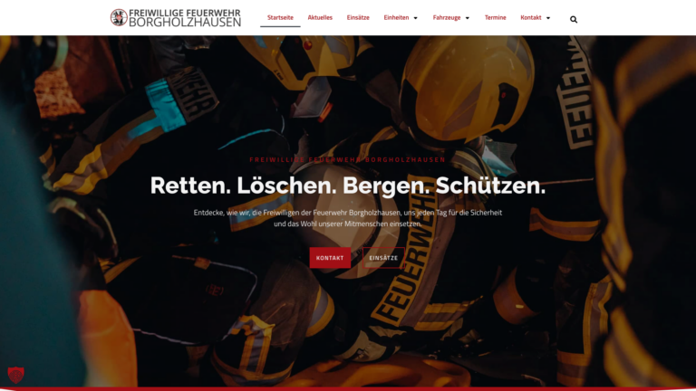 Website Freiwillige Feuerwehr BHH – Referenz Webdesign Eggert Media