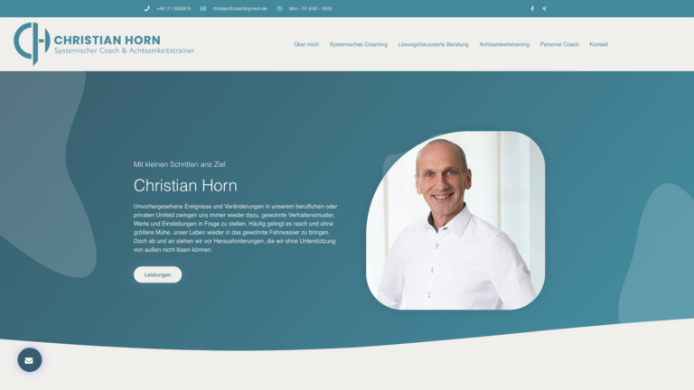 Website Christian Horn – Referenz Webdesign Eggert Media