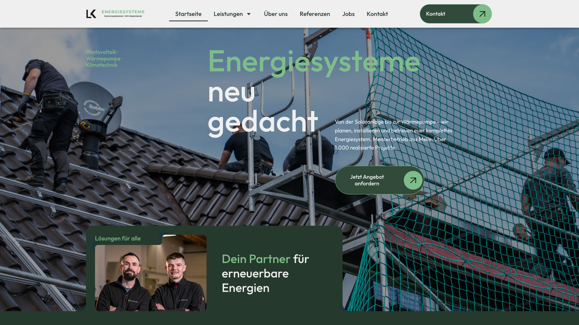 Website L&K Energiesysteme – Referenz Webdesign Eggert Media