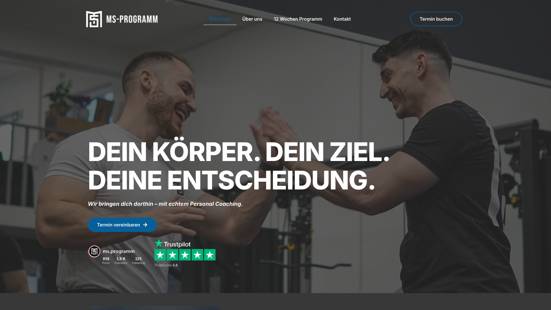 Website MS Programm – Referenz Webdesign Eggert Media